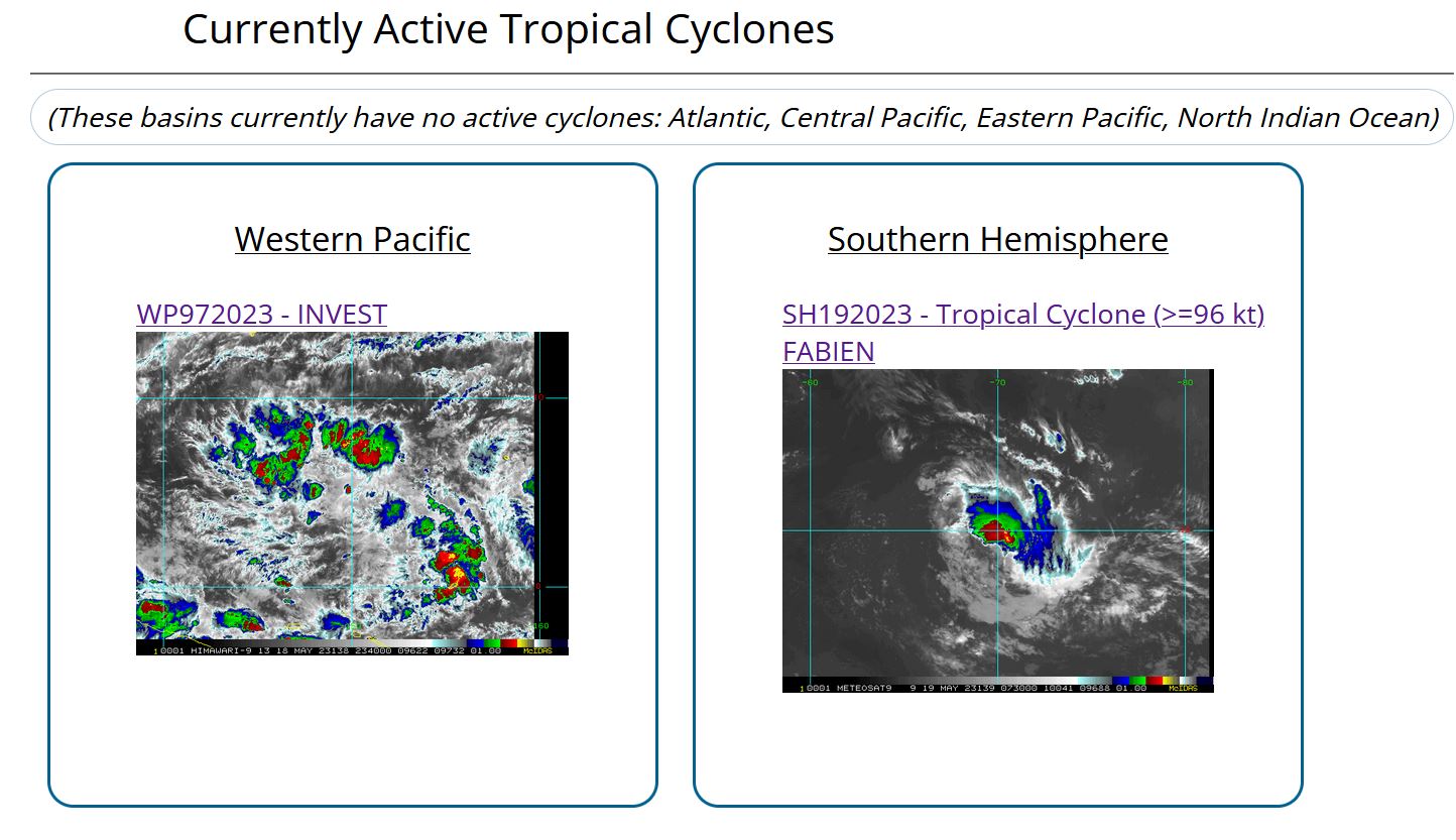 Invest 97W rapid intensification likely after intial consolidation//TC 19S(FABIEN) slow weakening next 72hours//1909utc