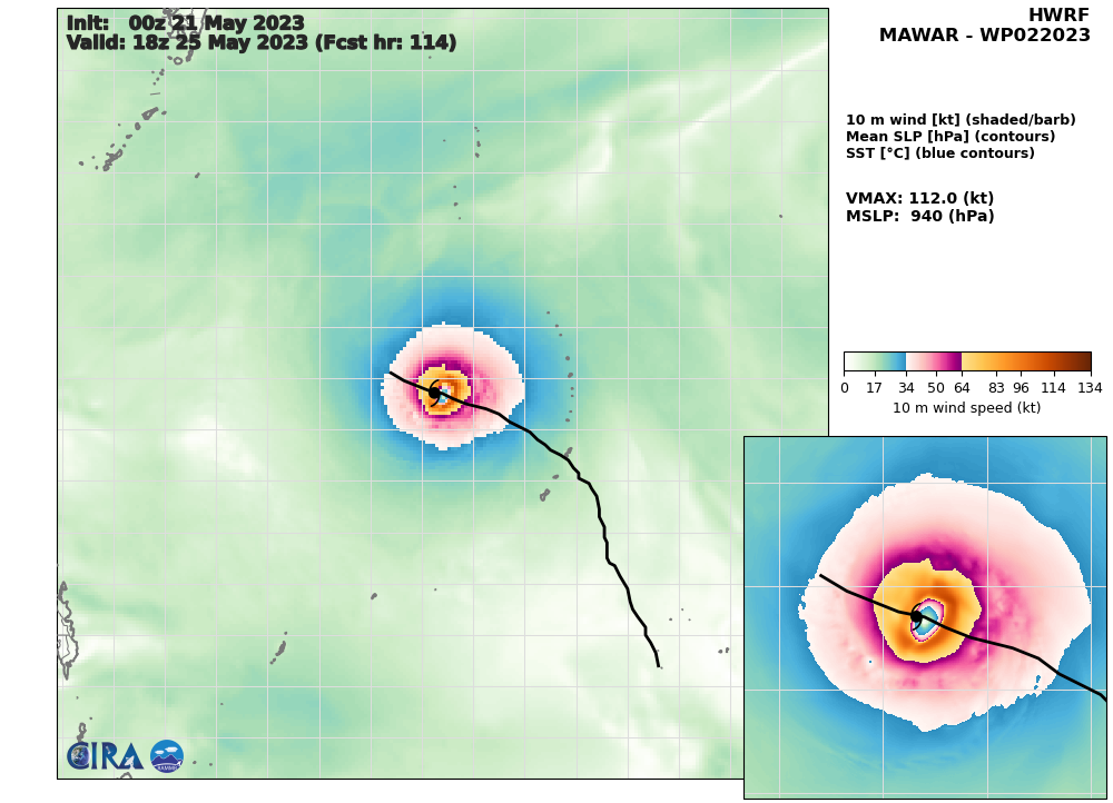 02W(MAWAR) forecast to reach CAT 2 US within 48hours approaching the Marianas//TC 19S(FABIEN)// 2109utc