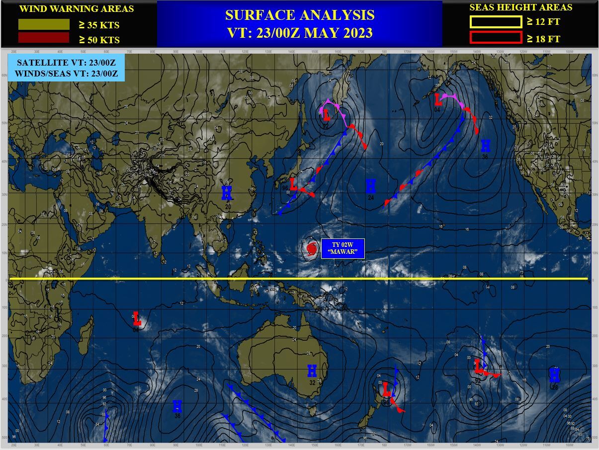 Super Typhoon 02W(MAWAR) bearing down on GUAM, direct hit forecast//2306utc