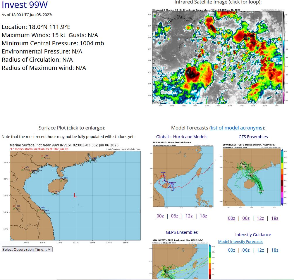 03W forecast to reach Typhoon intensity within 72h// Invest 92A expected to intensify next 72h//Invest 99W//0603utc