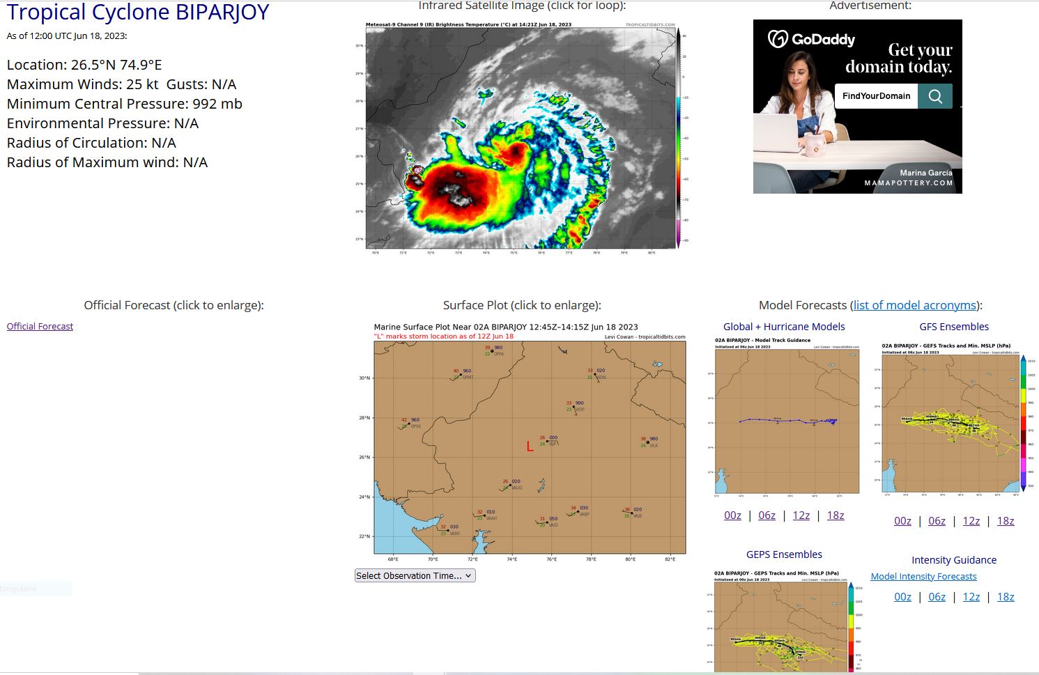 Tropical Cyclone Formation Alert issued for Invest 92L //Invest 90E//Over-land remnants of TC 02A(BIPARJOY)//1815utc