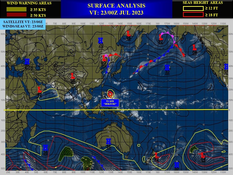 05W(DOKSURI) likely to rapidly intensify next 48h up to powerful CAT 4 US//05L(DON) peaked at CAT 1 US//Invest 91W/Invest 95L//2309utc
