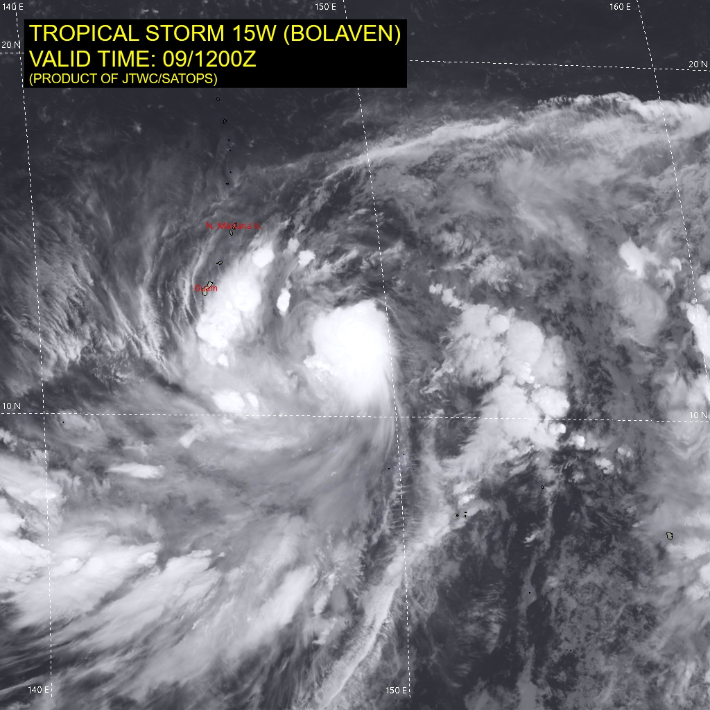 TS 15W(BOLAVEN) forecast to reach Super Typhoon Intensity by 72H//14W(KOINU) rapidly degrading//TS 15E(LIDIA)//TS 16E(MAX)//0915utc