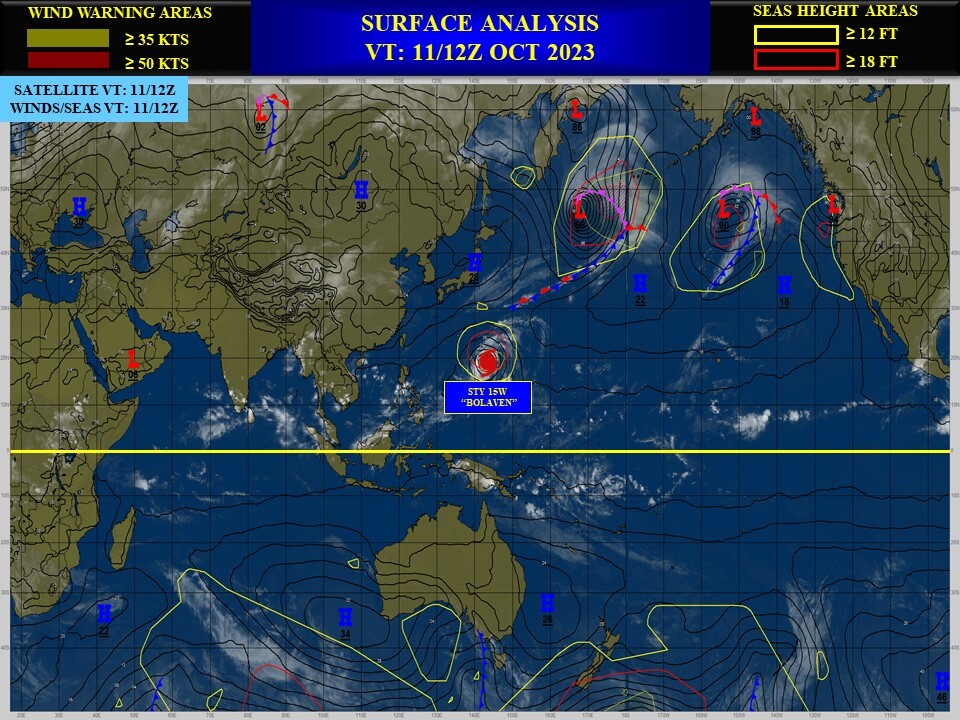 Super Typhoon 15W(BOLAVEN) peaks as a very powerful CAT 5 US// 3 WEEK GTHO maps//1115utc 