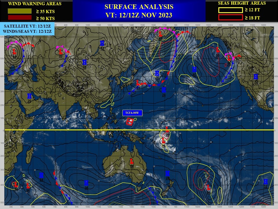 Tropical Cyclone Formation Alert issued for Invest 95W//Invest 91P is Medium//Invest 96W// 12/06utc