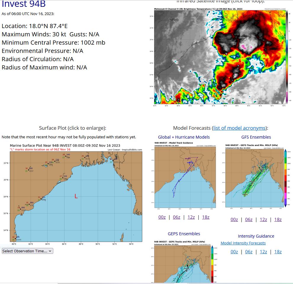 Invest 94B Tropical Cyclone Formation Alert//02P(MAL) becoming extratropical//Invest 97W//Invest 98W//3 Week GTHO maps//1609utc