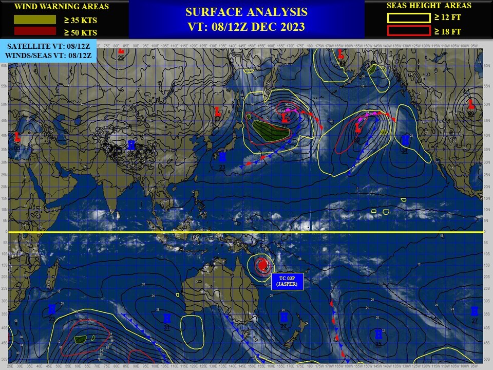 Tropical Cyclone 03P(JASPER) peaked at US CAT 4, now weakening under strong shear//0906utc