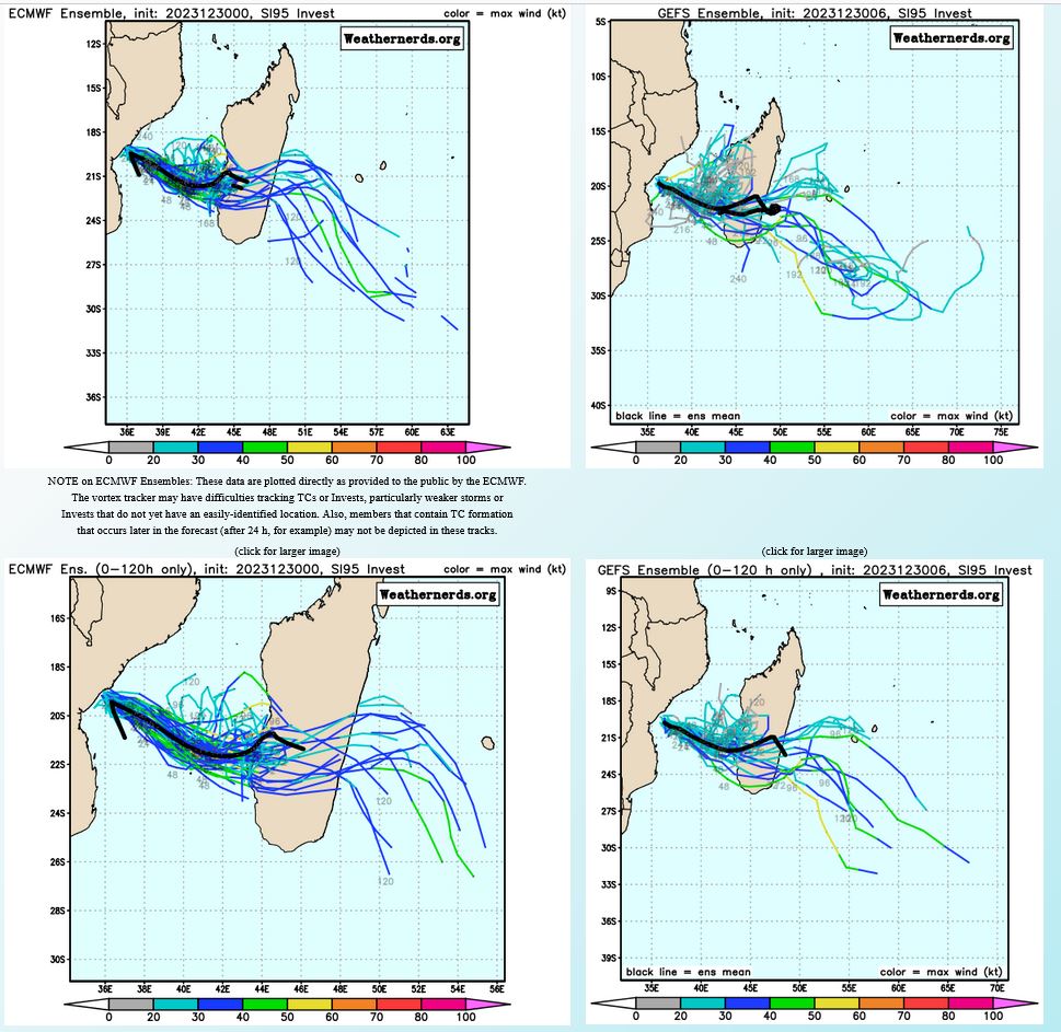 GLOBAL MODELS ARE IN GOOD AGREEMENT THAT 95S WILL TRACK  EAST-SOUTHEASTWARD AND CONTINUE TO DEVELOP OVER THE NEXT 48 HOURS.