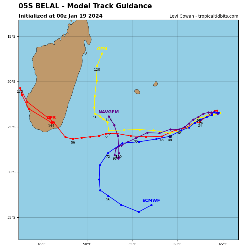 TC 05S(BELAL) Final Warning//TC 06S(ANGGREK) near Typhoon Intensity//Invest 90P upgraded//Invest 91S//1909utc