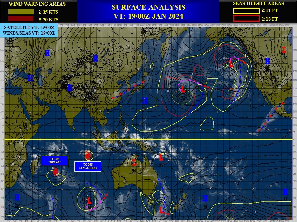 TC 05S(BELAL) Final Warning//TC 06S(ANGGREK) near Typhoon Intensity//Invest 90P upgraded//Invest 91S//1909utc