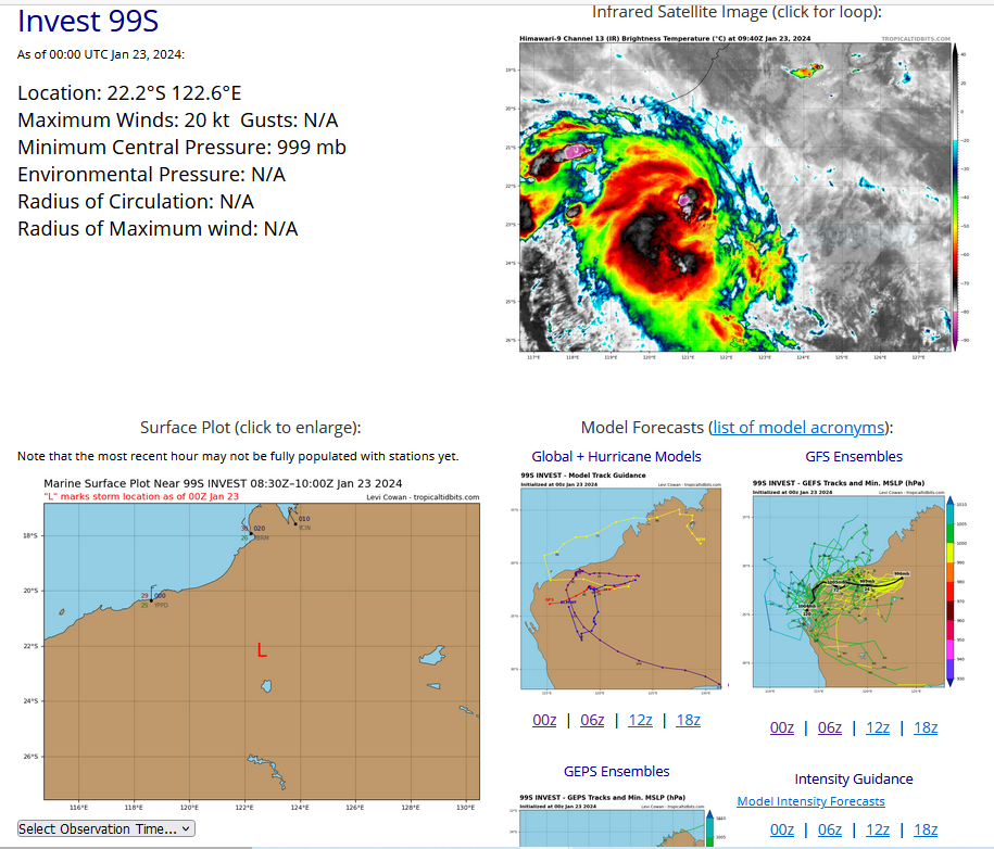 TC 06S(ANGGREK)// TC 07P// Invest 92S// Invest 99S// 2309utc updates