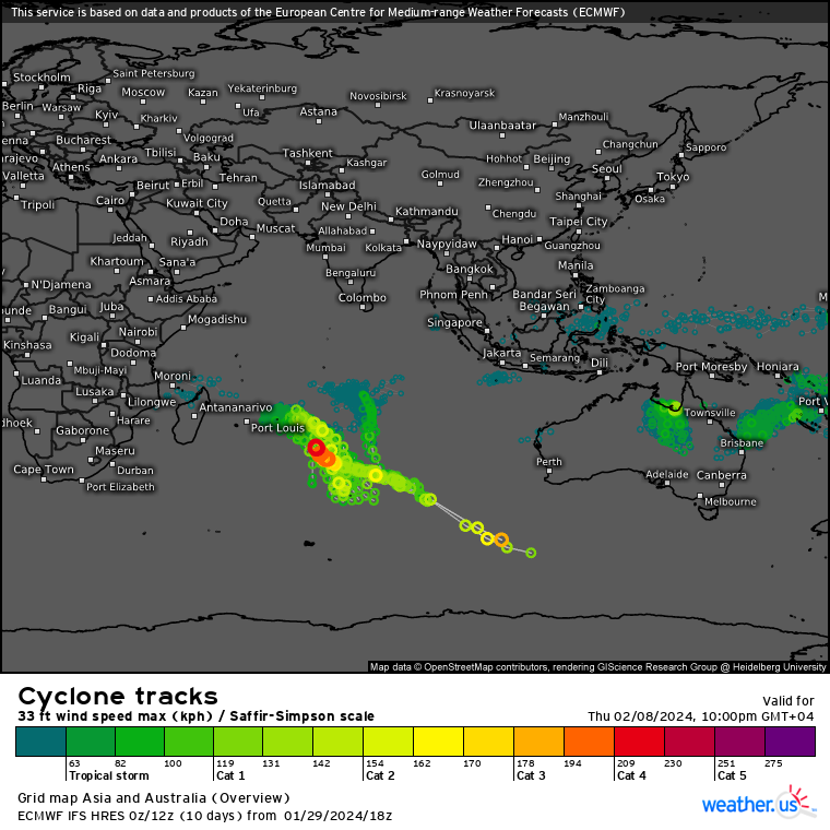 TC 06S(ANNGGREK) peaked near CAT 4 US  becoming extratropical after 24h// INVEST 93S upgraded// 3003utc