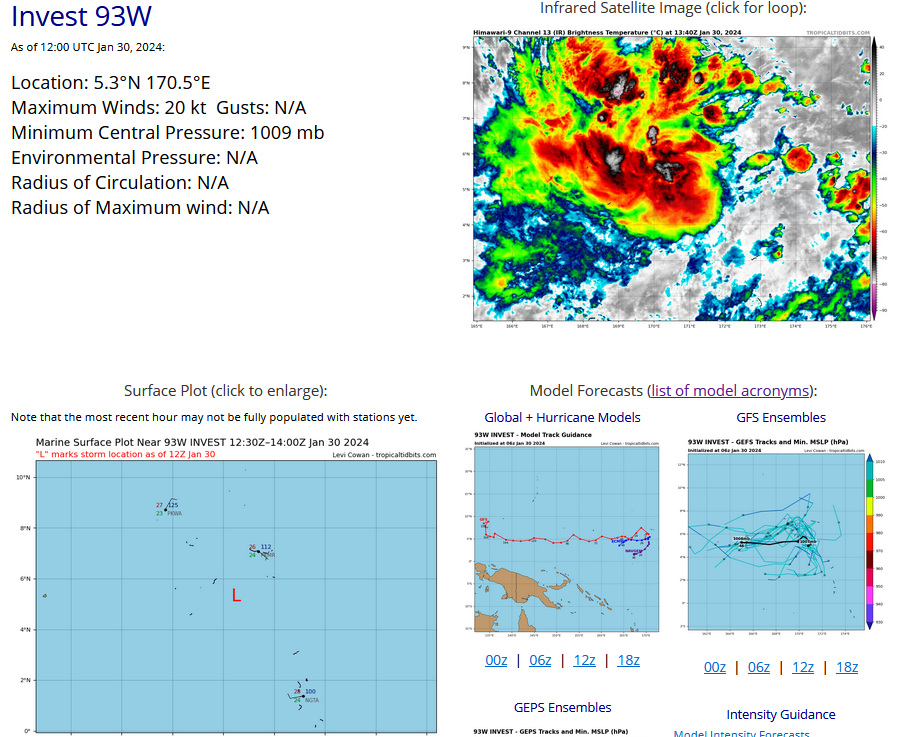 TCFA for INVEST 93S// TC 06S(ANGGREK) becoming ET after peak intensity at CAT 4 US// INVEST 93W// 3015utc