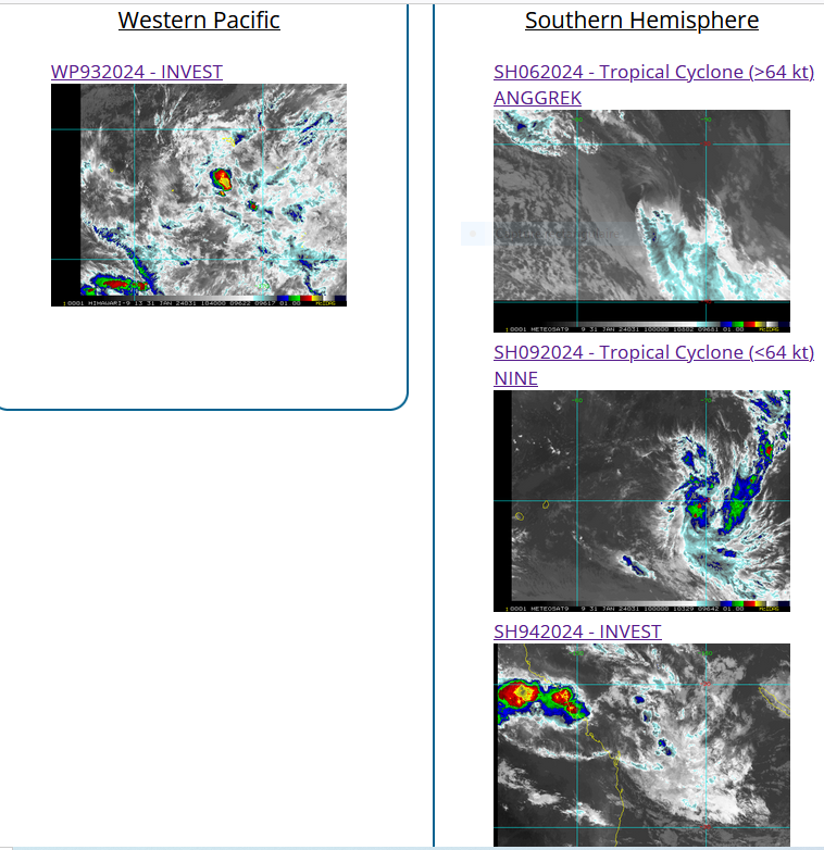  Long-lived ex CAT 4 06S(ANGGREK)// TC 09S update// Invest 93W// Invest 94P//3 Week Tropical Cyclone Formation Probability//3109utc