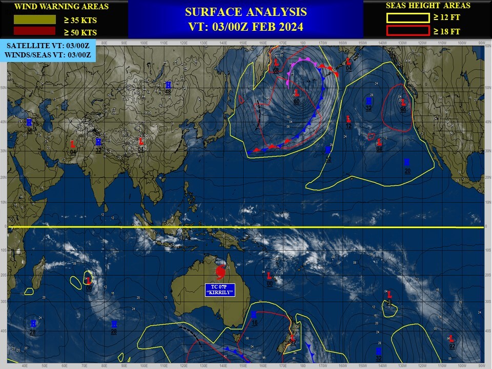 Overland Remnants of TC 07P(KIRRILY)// Invest 95P//Invest 94P//Remnants of TC 09S// 0303utc