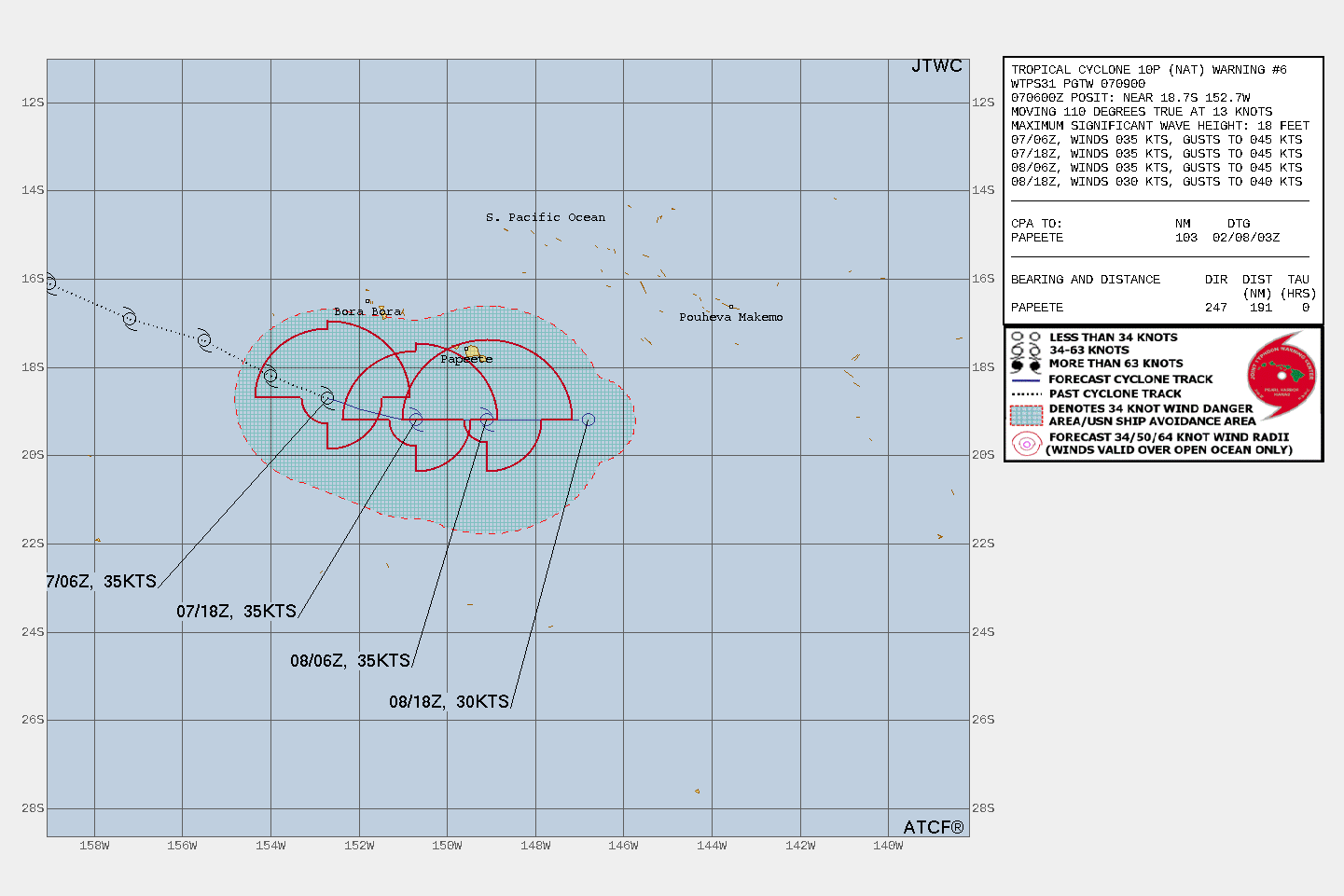 FORECAST REASONING.  SIGNIFICANT FORECAST CHANGES: THERE ARE NO SIGNIFICANT CHANGES TO THE FORECAST FROM THE PREVIOUS WARNING.  FORECAST DISCUSSION: TC NAT WILL CONTINUE EASTWARD UNDER THE STEERING INFLUENCE OF THE NER TO THE NORTH. THE MARGINAL ENVIRONMENT WILL SUSTAIN THE CURRENT INTENSITY AT BEST BEFORE VWS AND DRY AIR ENTRAINMENT WILL DOMINATE AND DISSIPATE THE SYSTEM BY TAU 36, POSSIBLY SOONER.