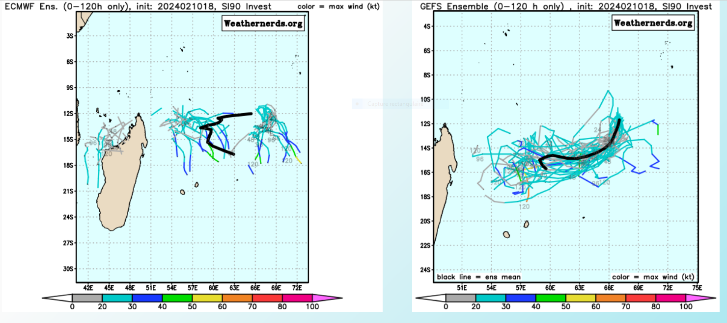 TC 12P// INVEST 90S// INVEST 91P//10 DAY ECMWF Storm Tracks// 1103utc