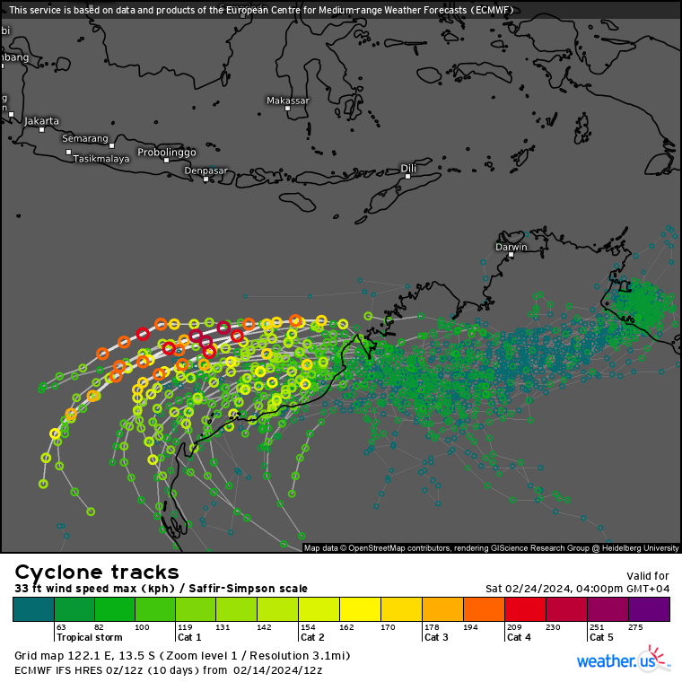 INVEST 90S// INVEST 93S// INVEST 94P//10 DAY ECMWF Storm Tracks//1503utc