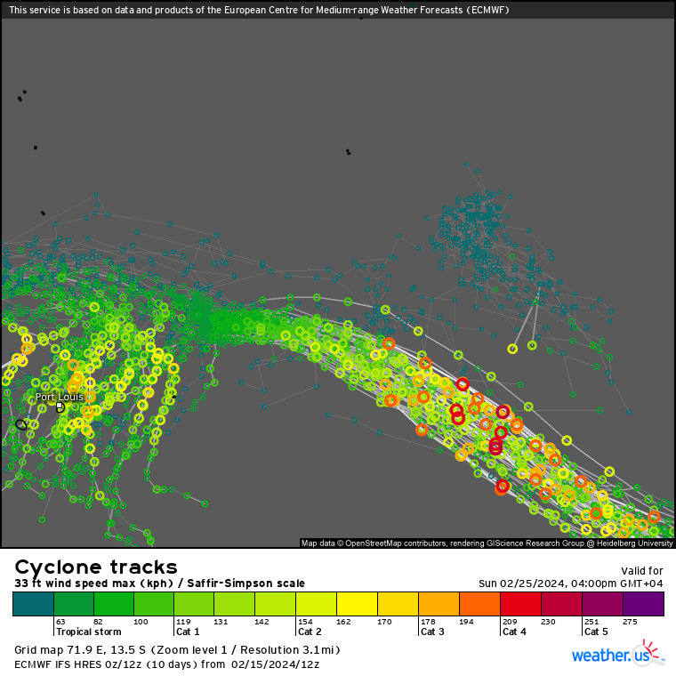 TC 13S(DJOUNGOU) Rapid Intensification possible// TC 14P// TC 15P/ 10 Day ECMWF Storm Tracks// 1603utc TC 13S(DJOUNGOU) Rapid Intensification possible// TC 14P// TC 15P/ 10 Day ECMWF Storm Tracks// 1603utc