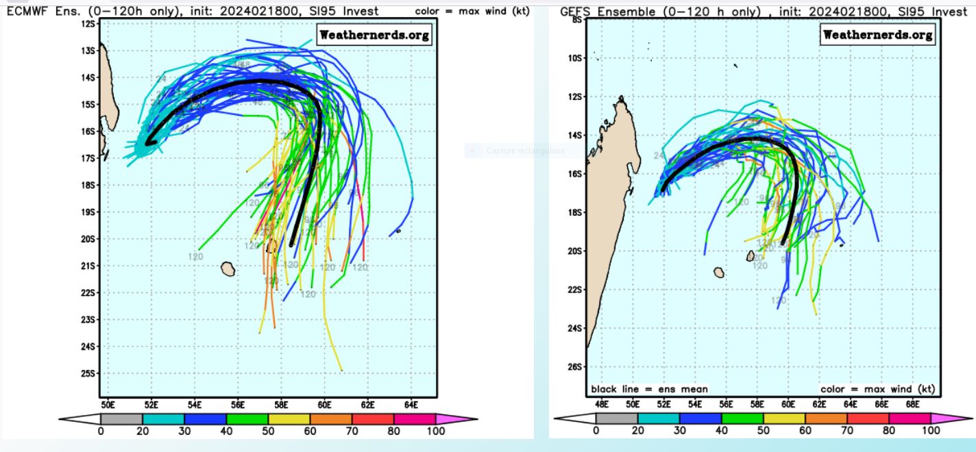 TC 13S(DJOUNGOU) peaks as a powerful CAT 4 US//TCFA issued for INVEST 95S//10 Day ECMWF Storm Tracks//1809utc