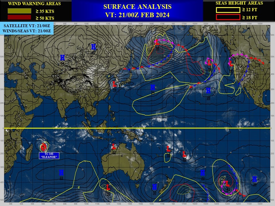 TC 16S(ELEANOR) to intensify next 48h gradually approaching MAURITIUS//TC 14P//3 Week Tropical Cyclone Formation Probability//2103utc