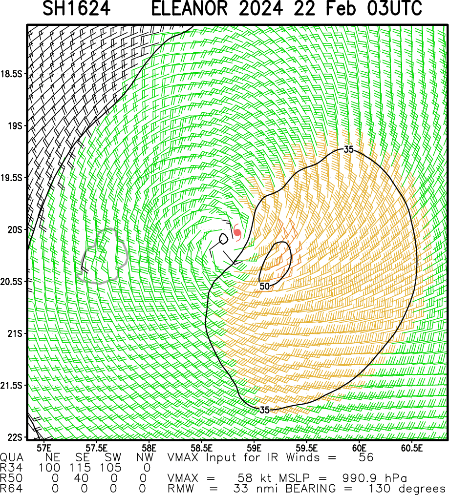 TC 16S(ELEANOR) peaking within 12H tracking East of MAURITIUS// TC 14P(LINCOLN) intensifying gradually next 36H//2203utc