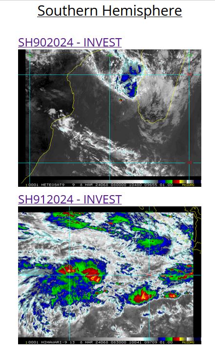 INVEST 90S// INVEST 91S// ECMWF 10 Day Storm Tracks// 3 Week Tropical Cyclone Formation Probability//0809utc 