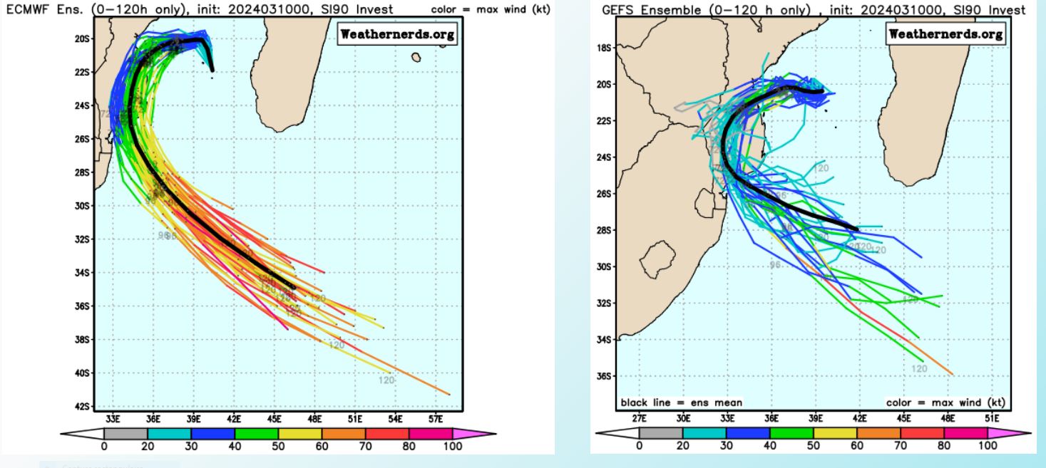 INVEST 90S & INVEST 91S updates// INVEST 92P Subtropical// 10 Day ECMWF Storm Tracks// 1006utc