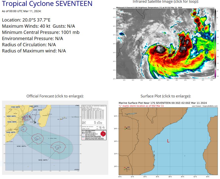 TC 17S(FILIPO) intensifying next 24H//INVEST 91S likely to develop next 48H// 1100utc updates