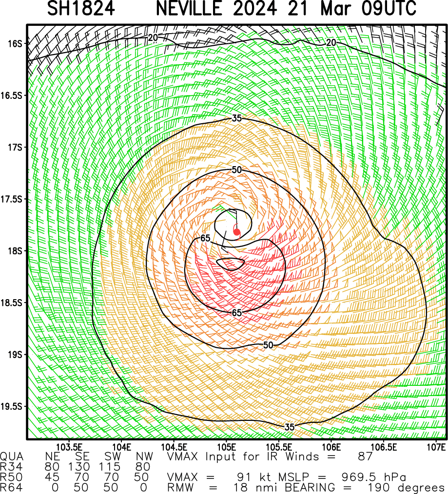 TC 18S(NEVILLE) +45 knots last 24H may reach CAT 3 US within 24H//ECMWF 10 Day Storm Tracks//2109utc