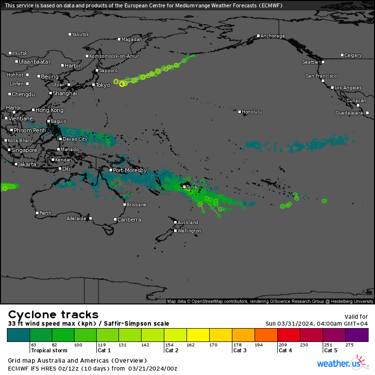 TC 18S(NEVILLE) +45 knots last 24H may reach CAT 3 US within 24H//ECMWF 10 Day Storm Tracks//2109utc