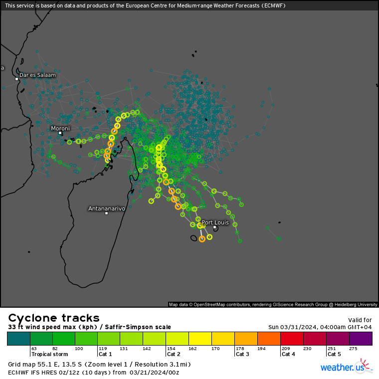 TC 18S(NEVILLE) +45 knots last 24H may reach CAT 3 US within 24H//ECMWF 10 Day Storm Tracks//2109utc