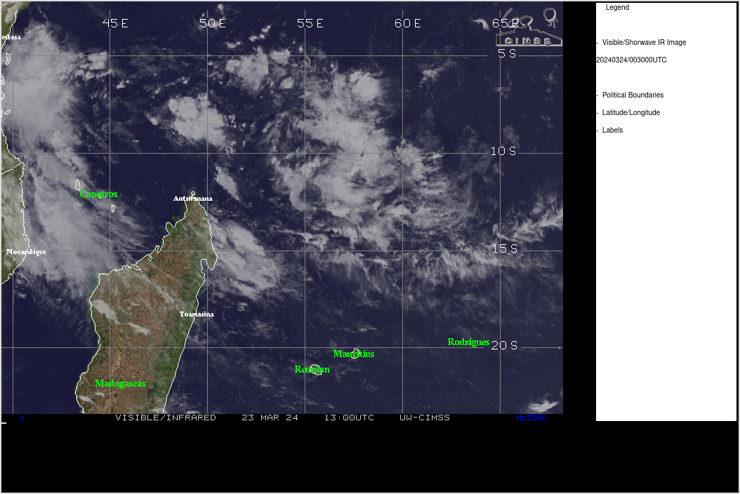 TC 18S(NEVILLE) rapidly weakening//INVEST 95S// ECMWF 10 Day Storm Tracks// 2403utc TC 18S(NEVILLE) rapidly weakening//INVEST 95S// ECMWF 10 Day Storm Tracks// 2403utc