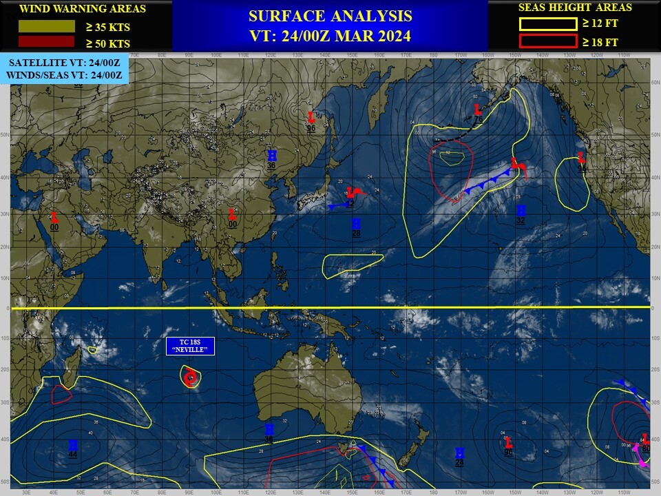 TC 18S(NEVILLE) rapidly weakening//INVEST 95S// ECMWF 10 Day Storm Tracks// 2403utc TC 18S(NEVILLE) rapidly weakening//INVEST 95S// ECMWF 10 Day Storm Tracks// 2403utc