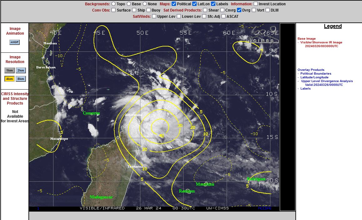 ON THE UPPER-LEVEL, AN ANTICYCLONE HAS DEVELOPED OVER THE SYSTEM WITH THE SUBTROPICAL JET TO THE SOUTH ENCOURAGING A STRONG POLEWARD OUTFLOW CHANNEL.