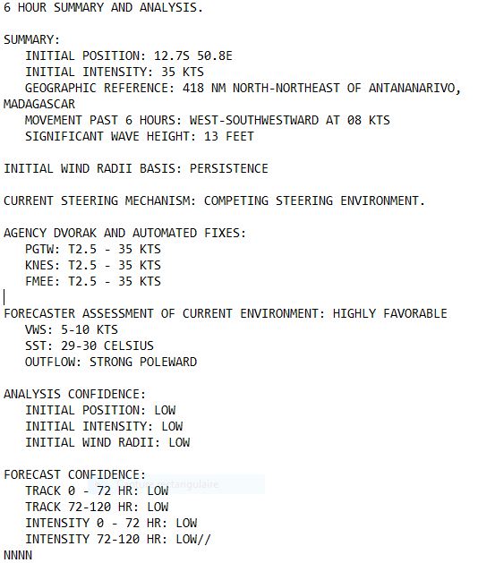 TC 20S intensifying next 72H and to curve to the SouthEast after 48H// 2603utc