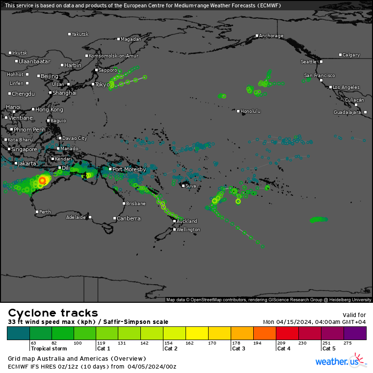 Tropical Cyclone Formation Alert for INVEST 96S// ECMWF 10 Day Storm Tracks// 0509utc