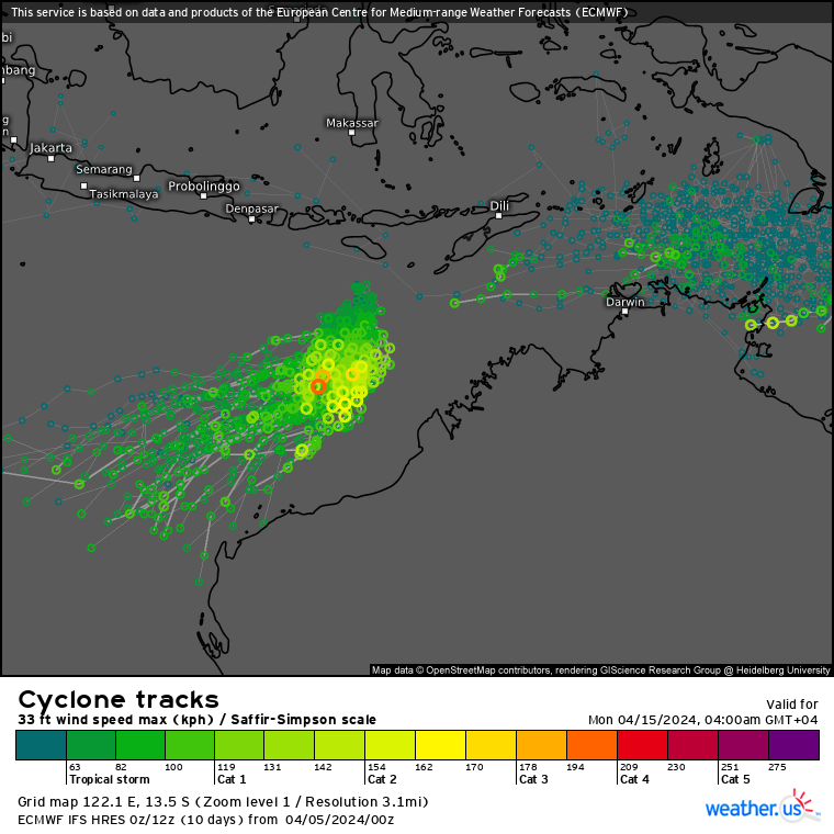 Tropical Cyclone Formation Alert for INVEST 96S// ECMWF 10 Day Storm Tracks// 0509utc