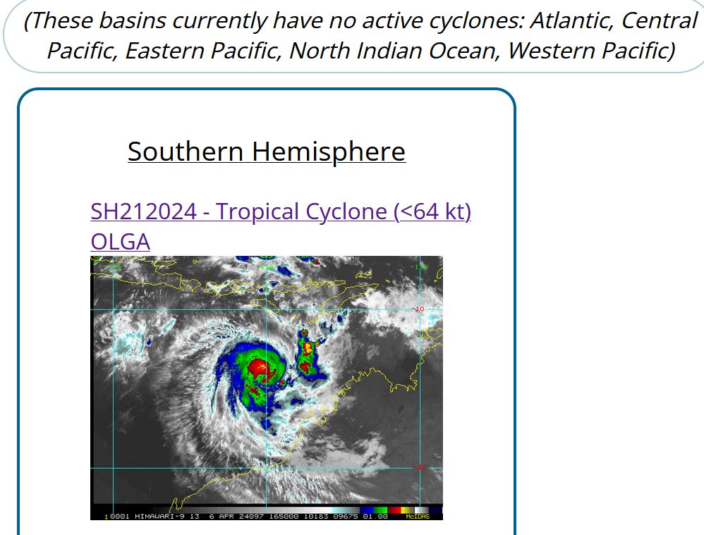 TC 21S(OLGA) intensifying and peaking within 24H may reach CAT 2 US// ECMWF 10 Day Storm Tracks, 0615utc
