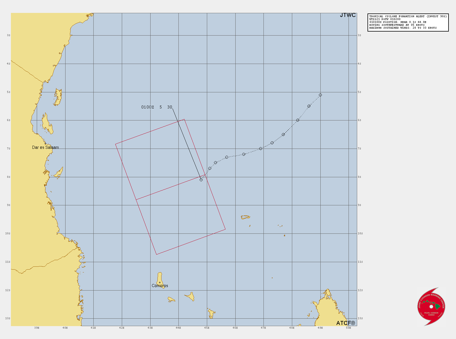 INVEST 90S Tropical Cyclone Formation Alert//ECMWF 10 Day Storm Tracks//3 Week TC Formation Probability//0103utc INVEST 90S Tropical Cyclone Formation Alert//ECMWF 10 Day Storm Tracks//3 Week TC Formation Probability//0103utc