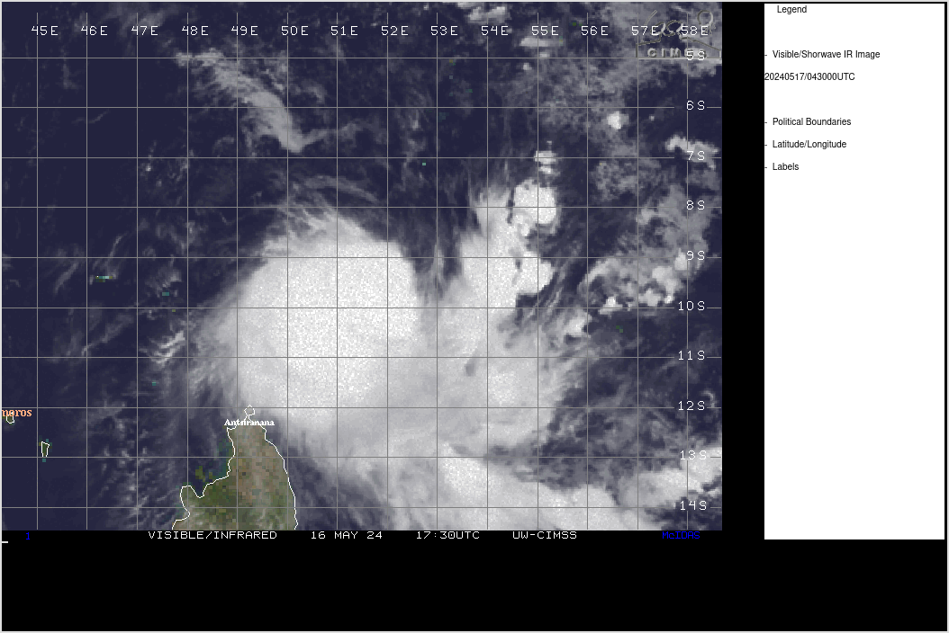 SATELLITE ANALYSIS, INITIAL POSITION AND INTENSITY DISCUSSION: ANIMATED ENHANCED INFRARED (EIR) SATELLITE IMAGERY DEPICTS A PARTIALLY EXPOSED LOW LEVEL CIRCULATION CENTER (LLCC) THAT IS TUCKED UNDER THE NORTHEASTERN CORNER OF THE PRIMARY CONVECTIVE CELL. THE INITIAL POSITION IS PLACED WITH HIGH CONFIDENCE BASED ON A 162208Z AMSR2 89GHZ MICROWAVE IMAGE WHICH SHOWED A MOMENTARILY FULLY EXPOSED LLCC WITH TIGHTLY WRAPPING LOW LEVEL CLOUD LINES IN ALL FOUR QUADRANTS. THE INITIAL INTENSITY OF 40 KTS IS ASSESSED WITH MEDIUM CONFIDENCE BASED ON A RECENT 161755Z PARTIAL ASCAT-C SCATTEROMETERY PASS WHICH SHOWED A MODERATE FIELD OF 35KT WINDS TO THE WEST-SOUTHWEST OF THE LLCC AND 15-20KT WINDS TO THE NORTHWEST. FURTHERMORE, ADT, AIDT, D-PRINT AND ALL AGENCY DVORAK INTENSITY ESTIMATES ALSO SUPPORT 35-40KTS. SATELLITE ANALYSIS, INITIAL POSITION AND INTENSITY DISCUSSION: ANIMATED ENHANCED INFRARED (EIR) SATELLITE IMAGERY DEPICTS A PARTIALLY EXPOSED LOW LEVEL CIRCULATION CENTER (LLCC) THAT IS TUCKED UNDER THE NORTHEASTERN CORNER OF THE PRIMARY CONVECTIVE CELL. THE INITIAL POSITION IS PLACED WITH HIGH CONFIDENCE BASED ON A 162208Z AMSR2 89GHZ MICROWAVE IMAGE WHICH SHOWED A MOMENTARILY FULLY EXPOSED LLCC WITH TIGHTLY WRAPPING LOW LEVEL CLOUD LINES IN ALL FOUR QUADRANTS. THE INITIAL INTENSITY OF 40 KTS IS ASSESSED WITH MEDIUM CONFIDENCE BASED ON A RECENT 161755Z PARTIAL ASCAT-C SCATTEROMETERY PASS WHICH SHOWED A MODERATE FIELD OF 35KT WINDS TO THE WEST-SOUTHWEST OF THE LLCC AND 15-20KT WINDS TO THE NORTHWEST. FURTHERMORE, ADT, AIDT, D-PRINT AND ALL AGENCY DVORAK INTENSITY ESTIMATES ALSO SUPPORT 35-40KTS.