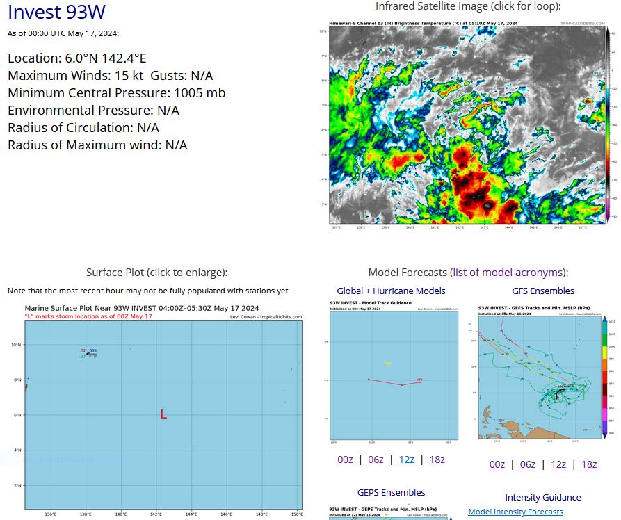 TC 24S(IALY) intensifying a bit//INVEST 93W//INVEST 93S// ECMWF 10 Day Storm Tracks//1706utc