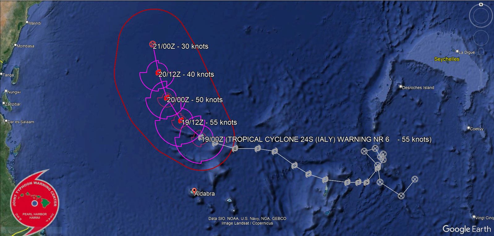 TC 24S(IALY) peaks as a strong tropical storm// INVEST 93S// INVEST 93W// ECMWF 10 Day Storm Tracks// 1906utc