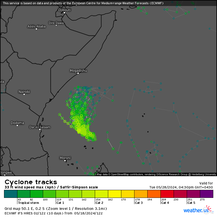 TC 24S(IALY) peaks as a strong tropical storm// INVEST 93S// INVEST 93W// ECMWF 10 Day Storm Tracks// 1906utc