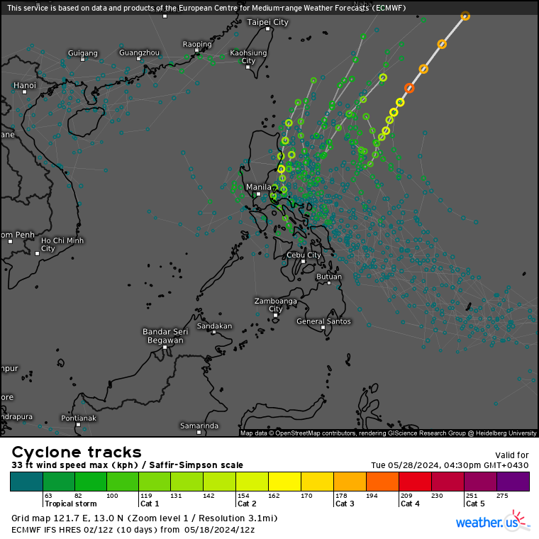 TC 24S(IALY) peaks as a strong tropical storm// INVEST 93S// INVEST 93W// ECMWF 10 Day Storm Tracks// 1906utc