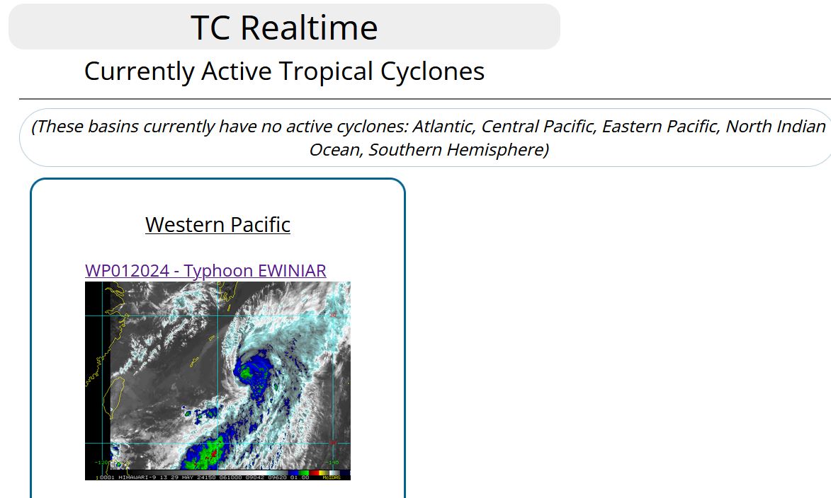 Typhoon 01W(EWINIAR) peaked at 95 Knots/CAT 2 US// ECMWF 10 Day Storm Tracks// 3 Week TC Formation Probability//2909utc