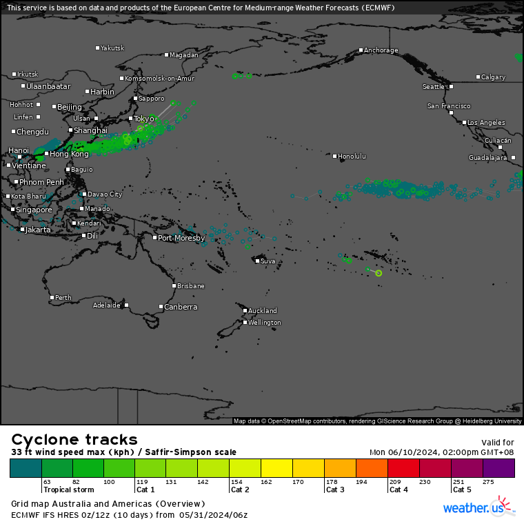 TD 02W(MALIKSI) making landfall//01W(EWINIAR) extratropical//INVEST 94S// ECMWF 10 Day Strom Tracks//3115utc