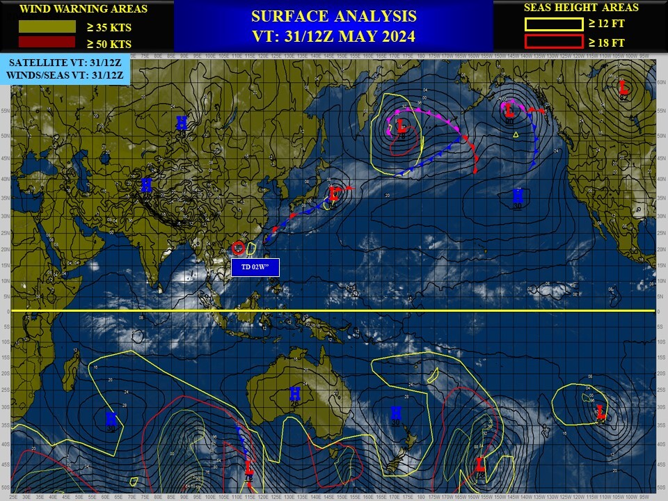 TD 02W(MALIKSI) making landfall//01W(EWINIAR) extratropical//INVEST 94S// ECMWF 10 Day Strom Tracks//3115utc