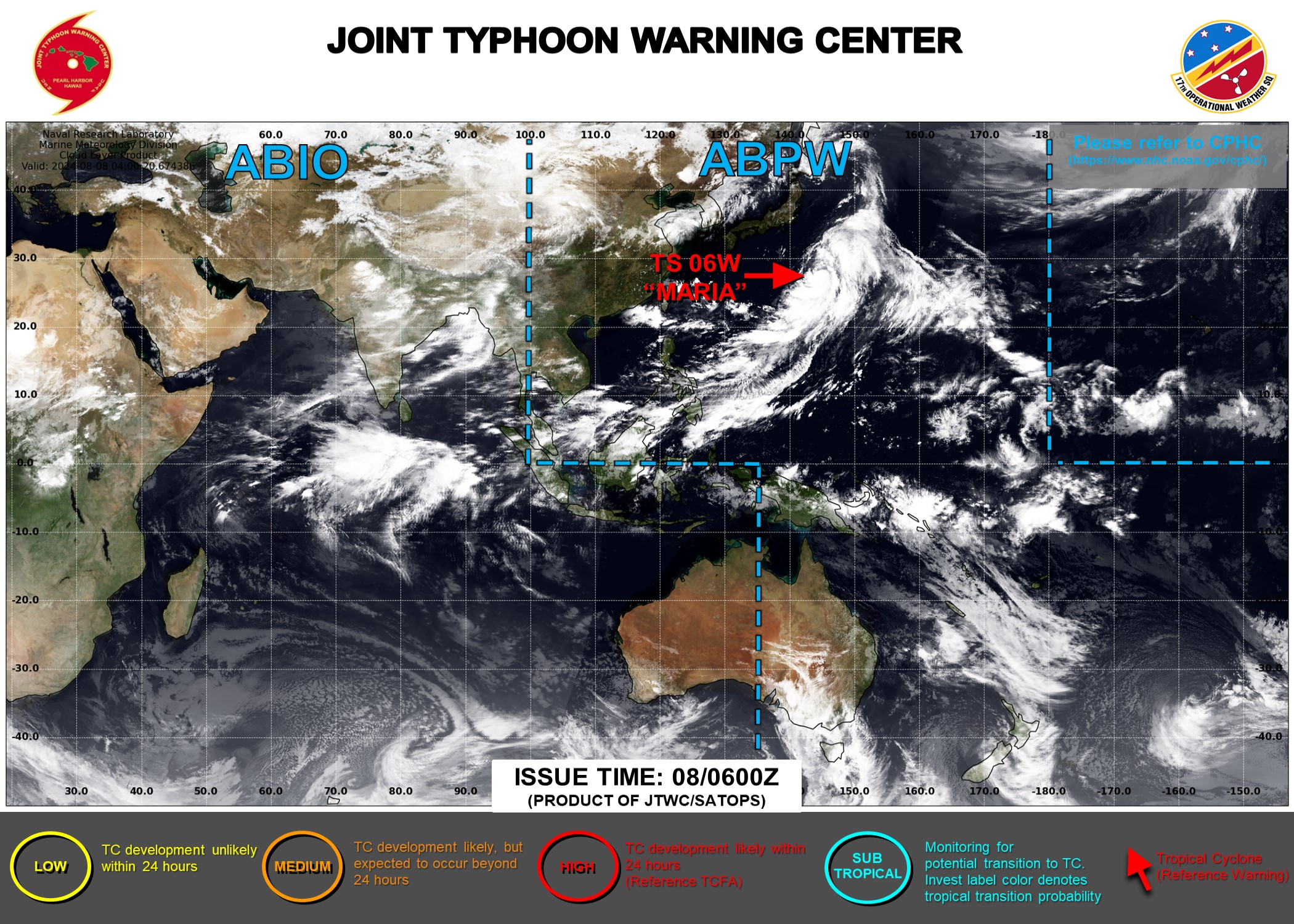 JTWC IS ISSUING 6HOURLY WARNINGS AND 3HOURLY SATELLITE BULLETINS ON 06W. JTWC IS ISSUING 6HOURLY WARNINGS AND 3HOURLY SATELLITE BULLETINS ON 06W.