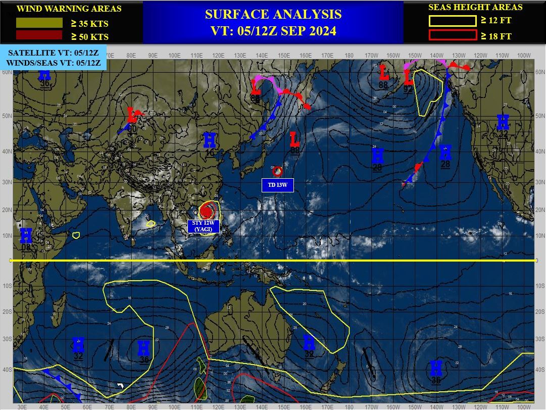 12W(YAGI) reached Super Typhoon Intensity now approaching HAINAN island// TD 13W// INVEST 94W// 0509utc 12W(YAGI) reached Super Typhoon Intensity now approaching HAINAN island// TD 13W// INVEST 94W// 0509utc